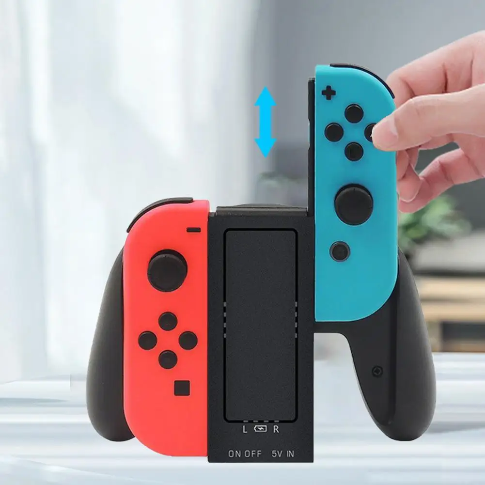 

2 Docks Joystick Charger Mini High Performance Stable Charging Stand Charger for Nintendo Switch Durable Joystick Charging Dock
