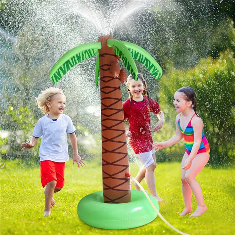 

Water Sprinkler Inflatable Coconut Palm Tree Summer Toys Inflated Children Spray Water Toy Garden Sandbeach Party Decorations