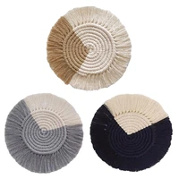 100 cotton weave the cup mat ins style nordic coaster handwoven heat insulation reusable cup pad mat for home office restaurant
