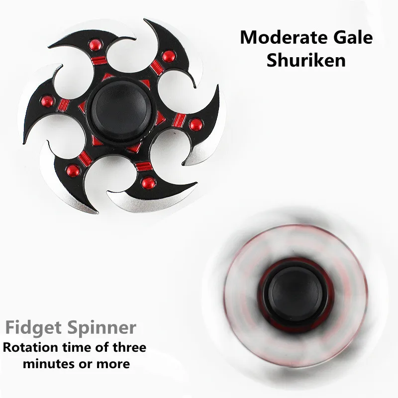 

The New Zinc Alloy Metal Fingertip Gyro Creative Ninja Shuriken Darts Writing Wheel Eye-Shaped Decompression Toy