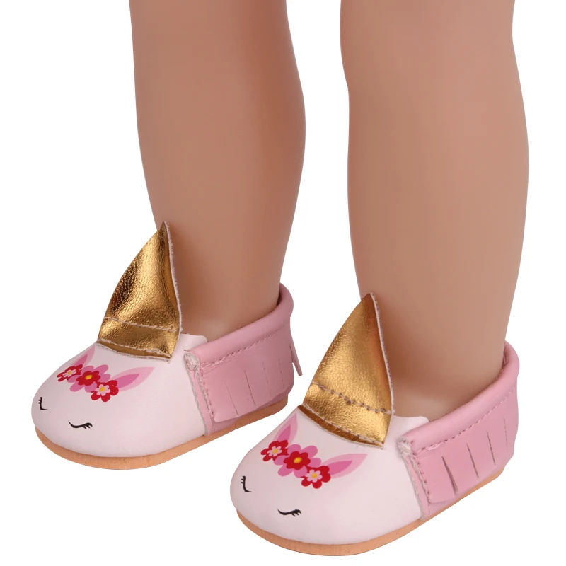 18-inch pink printed unicorn doll shoes American toy wholesale 2019 new accessories s239 | Игрушки и хобби