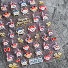 2021 Новогодняя мультяшная наклейка для ногтей с кроликом, 3D мышь, красочные наклейки для ногтей, Мультяшные стереоскопические украшения для ногтей