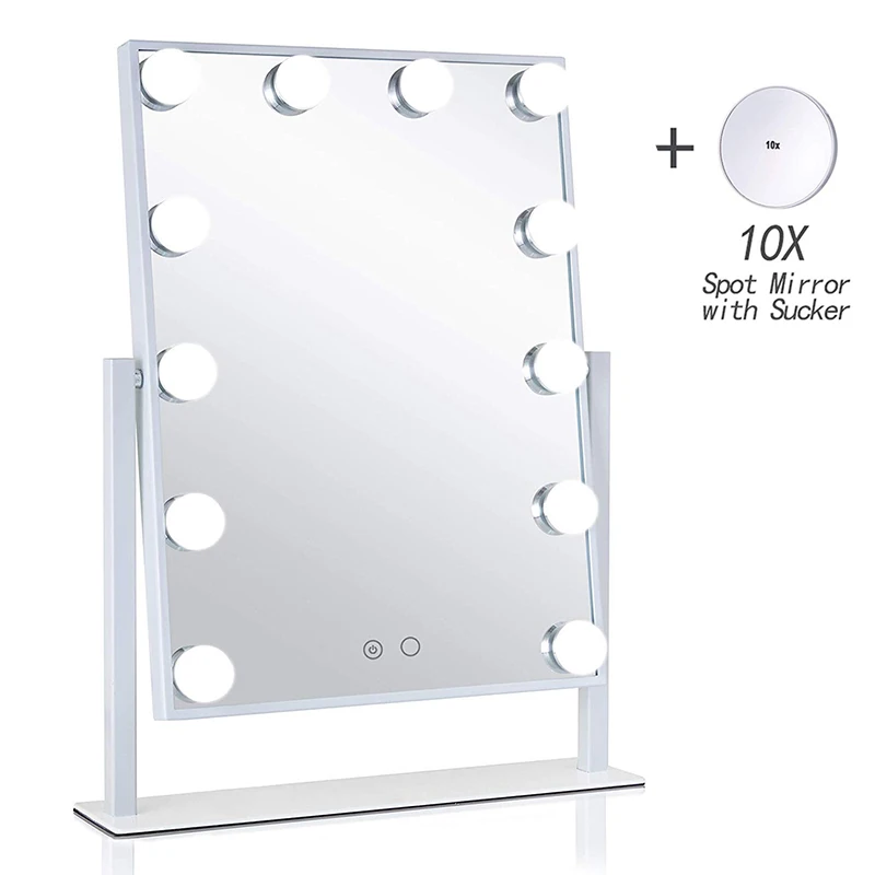 

Lighted Vanity Mirror with 12x3W Dimmable LED Bulbs Touch Control Design Hollywood Style Makeup Cosmetic Mirrors with Lights