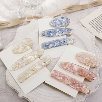 hairpins barrette hair fashion accessories vintage acrylic women oval clips
