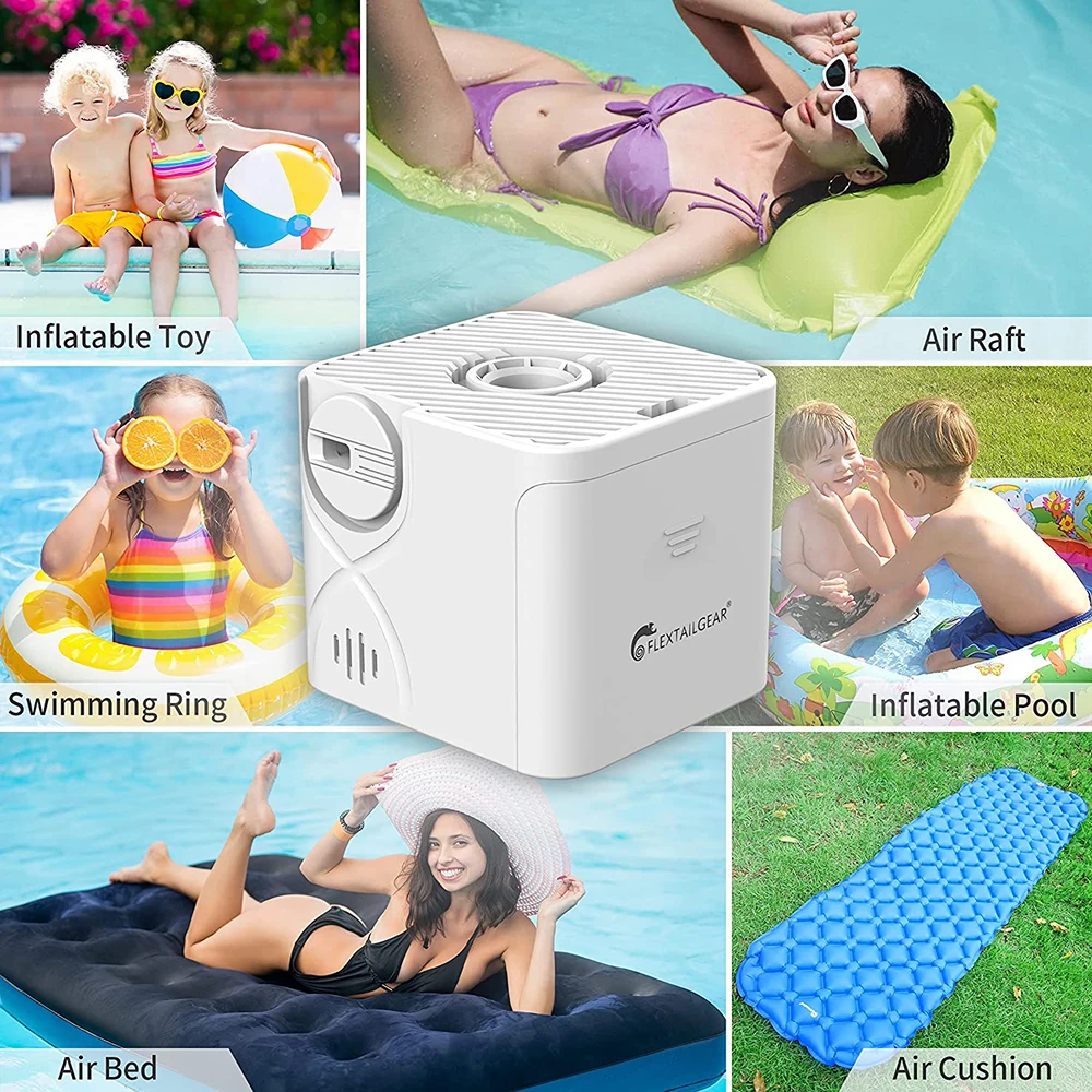 FLEXTAILGEAR TROPO 2 Portable Tiny Air Pump Compressor Inflator for Camping/Air Bed/Air Float/Pool Toys/Vacuum Bags/Air Mattress | Спорт и