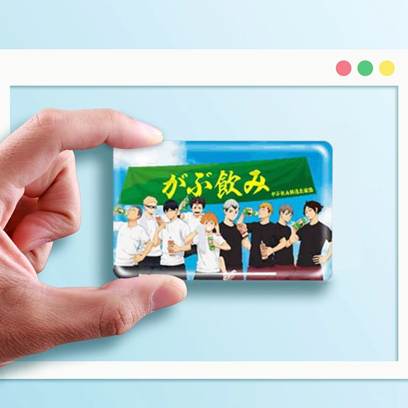 

10Pcs/Set Postcard Phote IC Bus Card Stickers for Anime Haikyuu!! Card Paster Decor Stationery Stickers Gift for Fans Collection