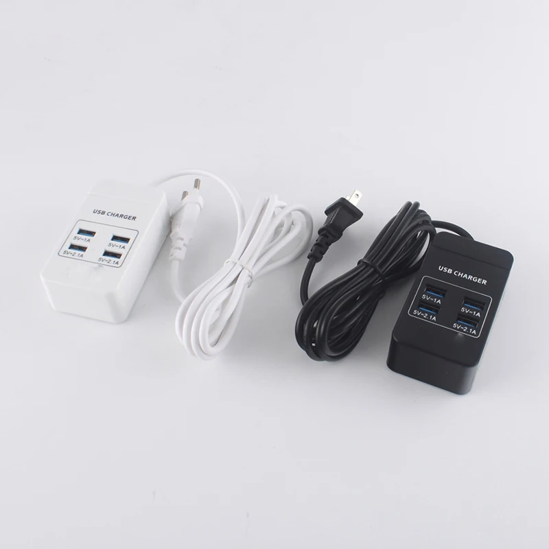 Зарядное устройство USB 4 порта штепсельная вилка EU/US/UK 2.1A розетка док-станция