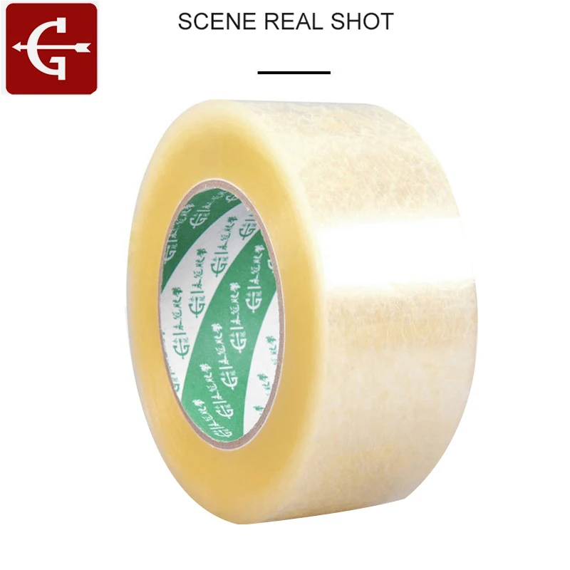 Прозрачный белый/желтый уплотнение корпуса лента упаковочная OPP Скрапбукинг