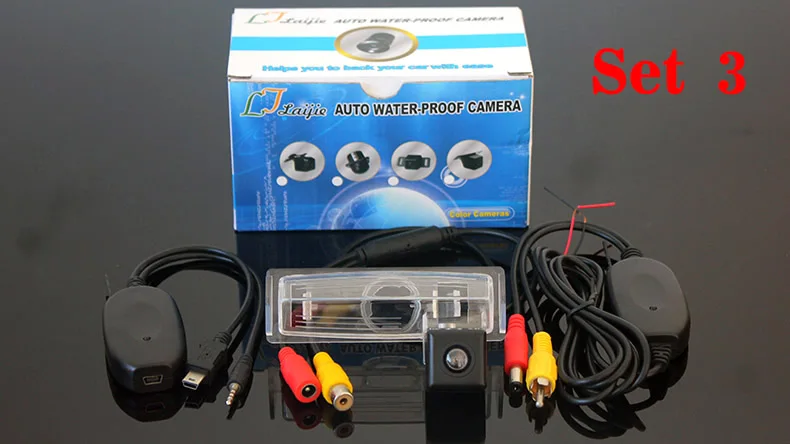 Set 3 Для Toyota Avensis Verso Ipsum Picnic SportsVan 2001~ 2009 RCA AUX Беспроводная резервная камера/HD CCD камера ночного видения камера заднего вида - Название цвета: Set 3