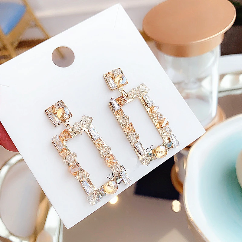 Новые корейские Роскошные блестящие геометрические прямоугольные висячие