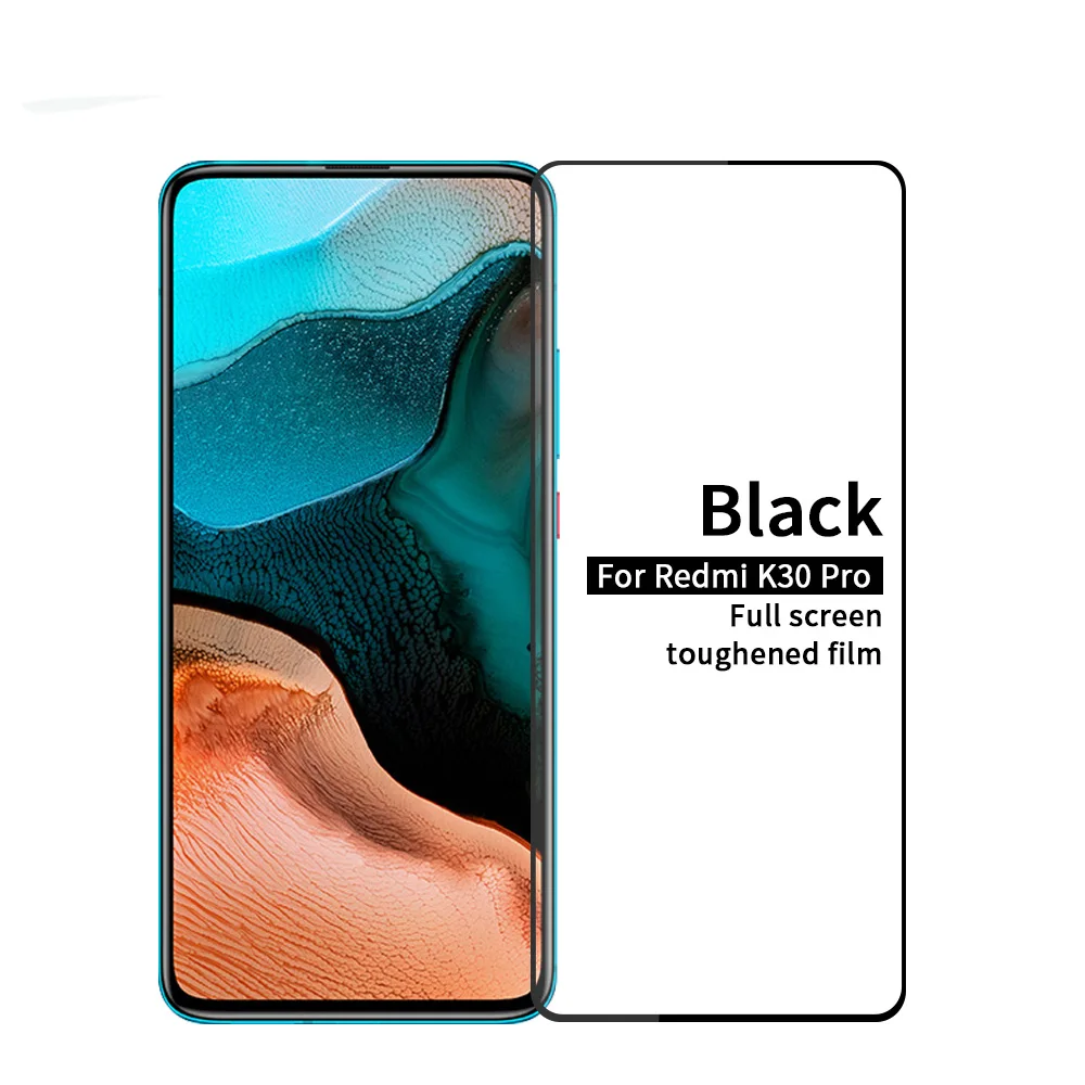 Vidrio templado para Xiaomi Redmi K30 Pro, Protector de pantalla para Mi Poco F2 Pro, cubierta completa, pel&iacute;cula de borde curvo 3D, 2 uds.-0