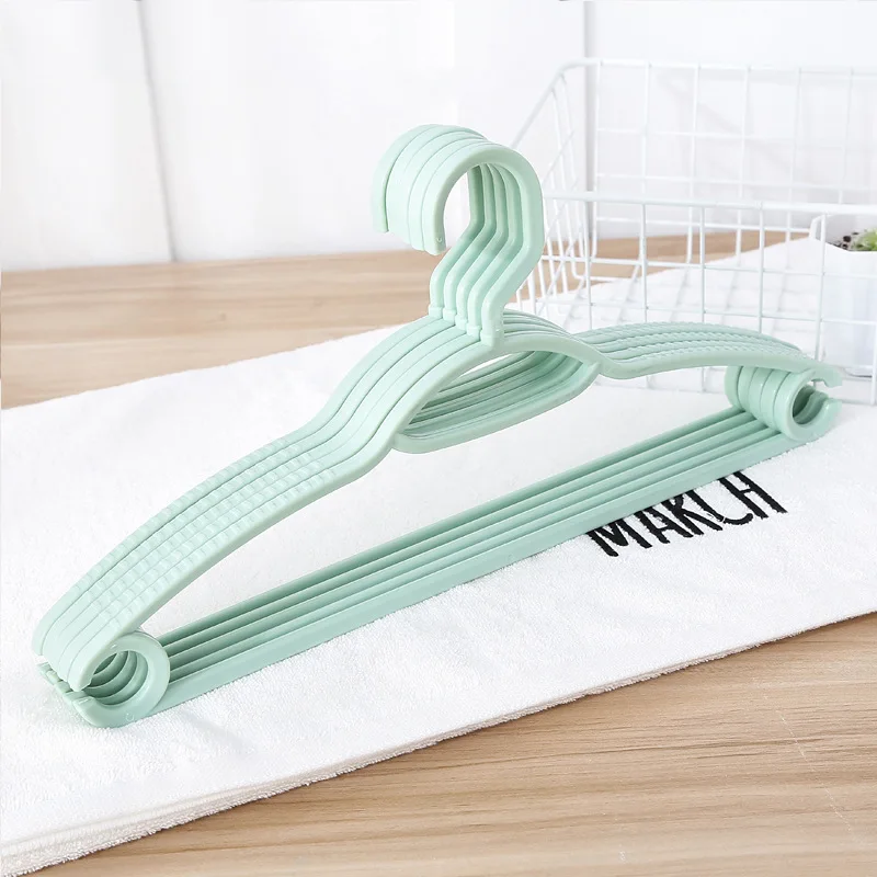 

5PCS/10PCS Home Plastic Solid Non-slip Hangers Household Multifunctional Adult Drying Racks Plastic Wardrobe Hangers