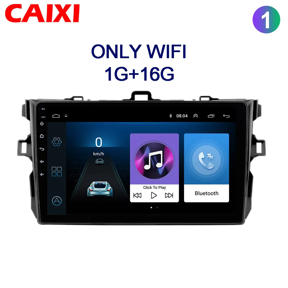 Cx-co16-1 9 дюймов 2din Android8.1 автомобиль радио мультимедиа плеер для Защитные чехлы для сидений, сшитые специально для Toyota Corolla E140/150 2008 2009 2010 2011 2012 2013 стерео навигации - Цвет: Cx-co16-1