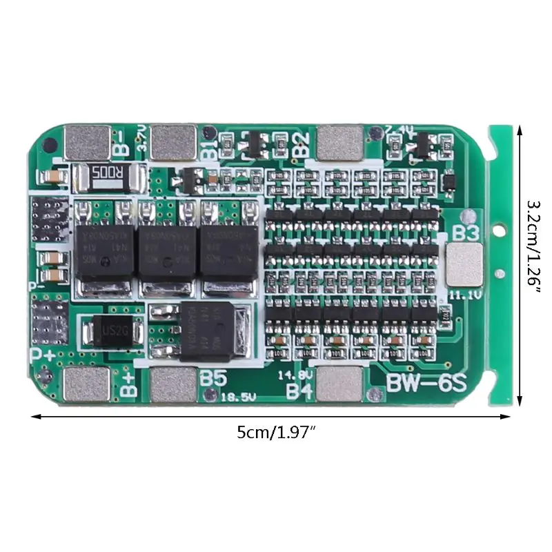 2021 Новый 6S 15A 24V PCB плата защиты BMS для 6 шт 18650 литий ионная литиевая Батарея