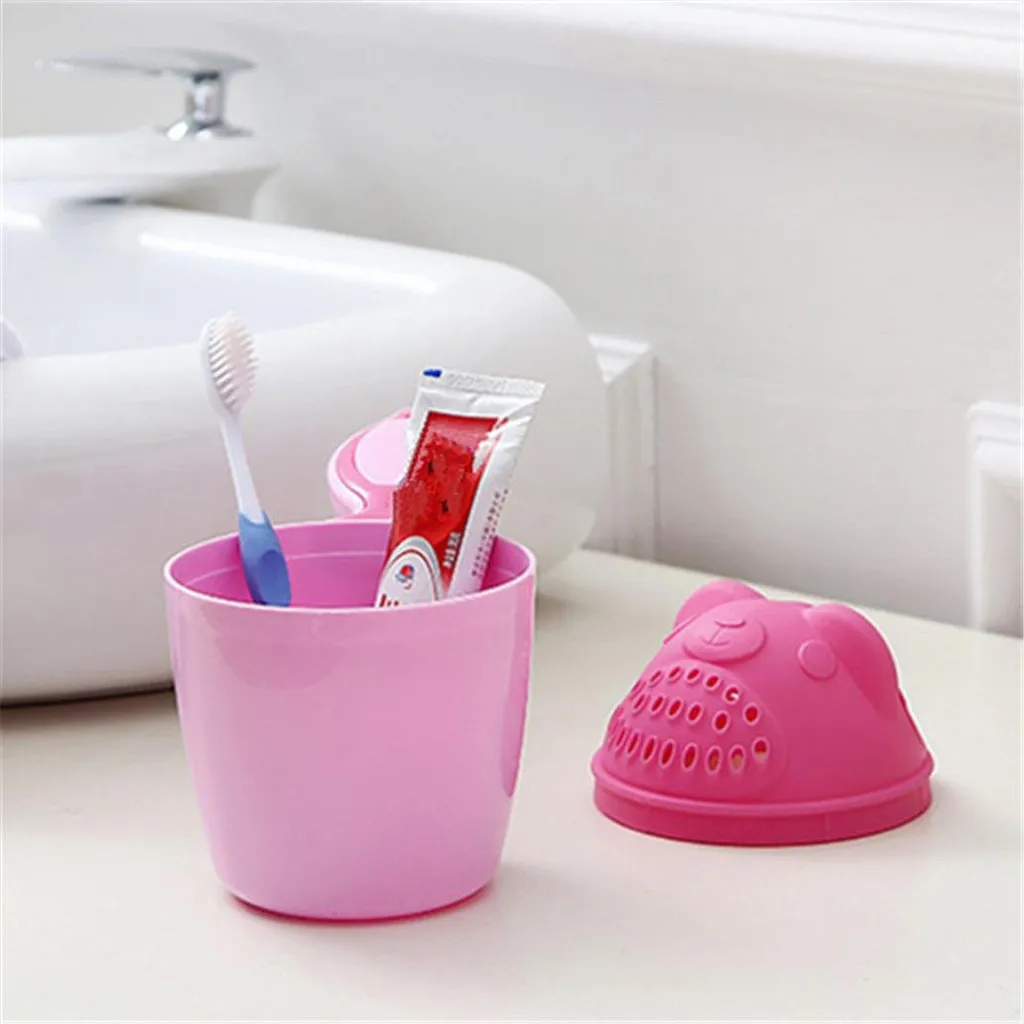Cute Cartoon Shampoo Cup For Babies Wash Hair Shampoo Cup Baby Spoon Shower Bath Water Swim Head Watering Bottle Bath Product images - 6