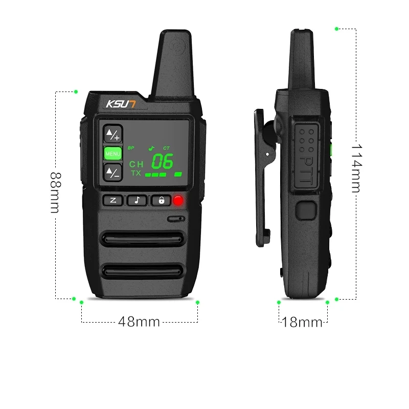 walkie talkie 2 pcs wireless set ham amateur radio receiver station pmr two way radio with free programming software ksun gz20 free global shipping