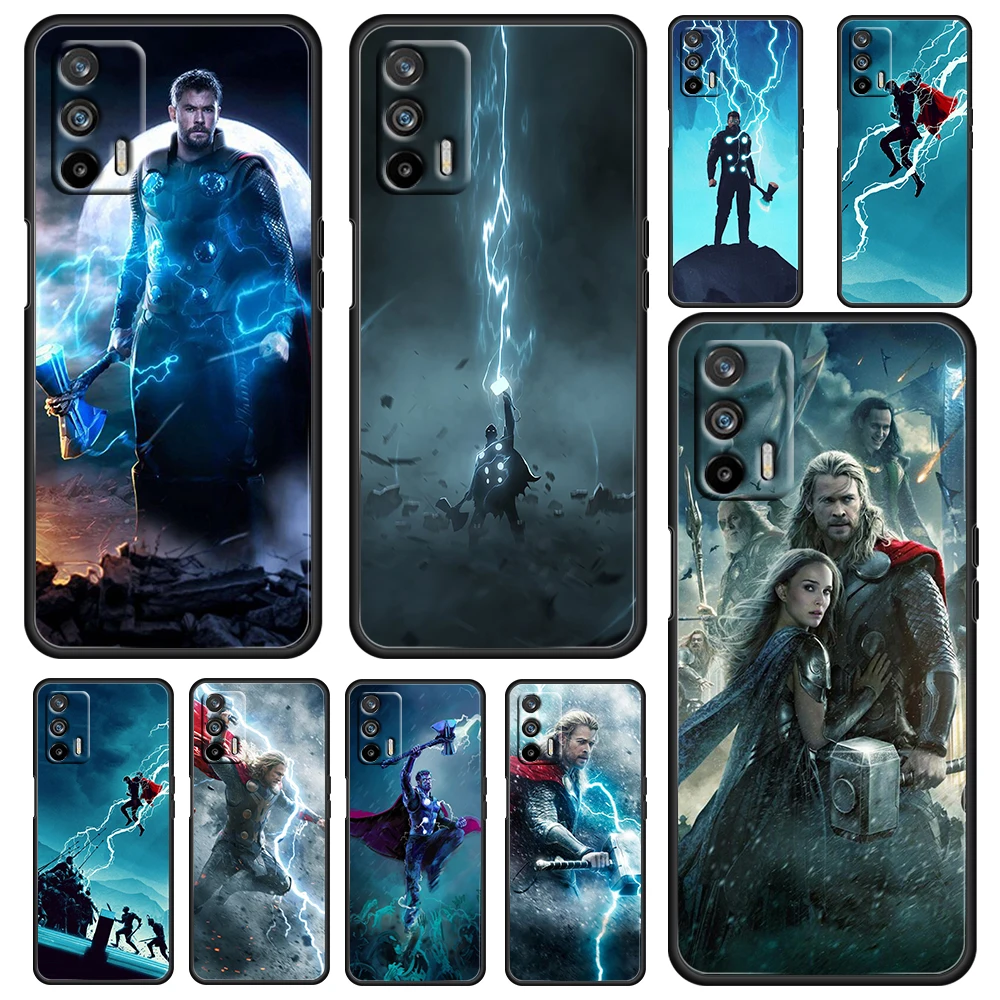 

The Avengers Marvel Thor For OPPO Realme GT Explorer Master Neo Flash Edition C21 C20 C15 C11 C3 Soft Black Phone Case