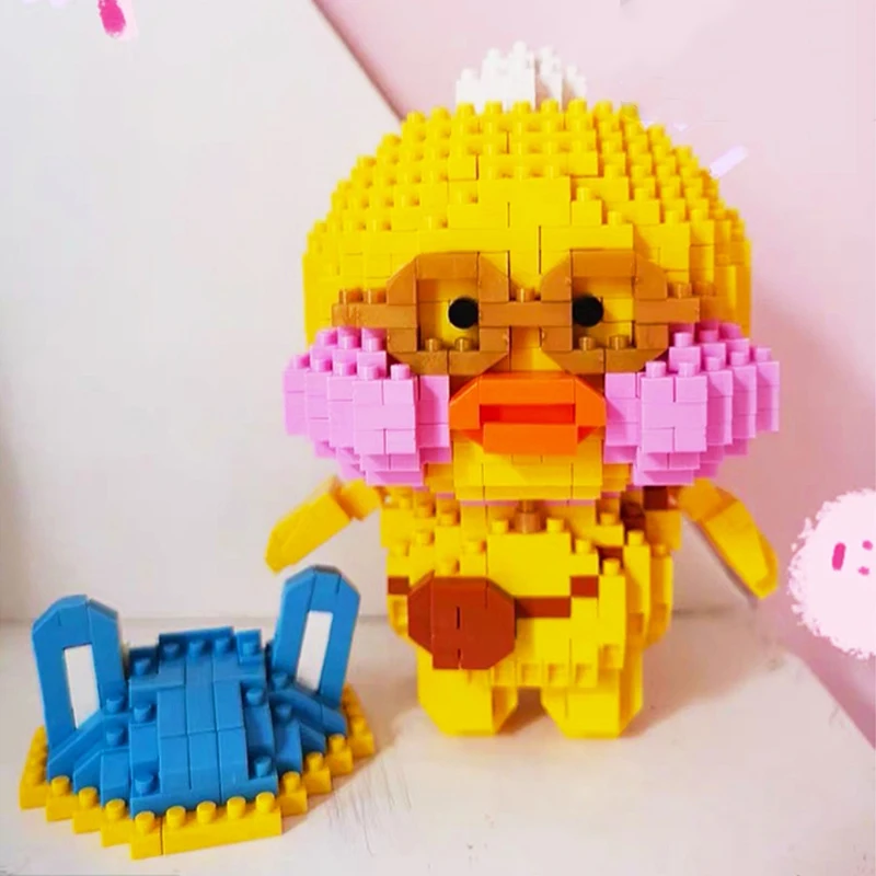 LOZ 9773 Animal World Cartoon Yellow Glasses Duck Pet 3D Model DIY Mini Diamond Blocks Bricks Building Toy for Children no Box | Игрушки и