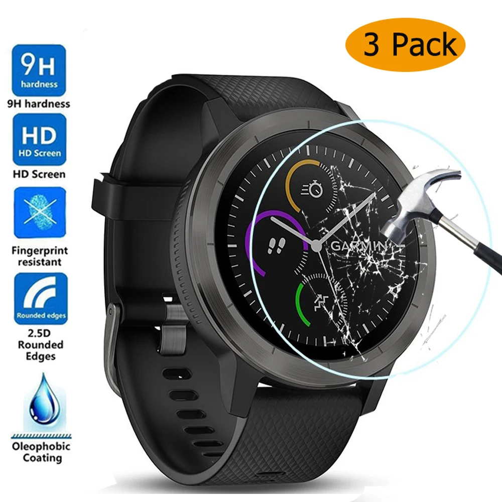 3 шт. для Garmin Vivoactive3 закаленное стекло 9H Премиум Защитная пленка экрана Vivoactive