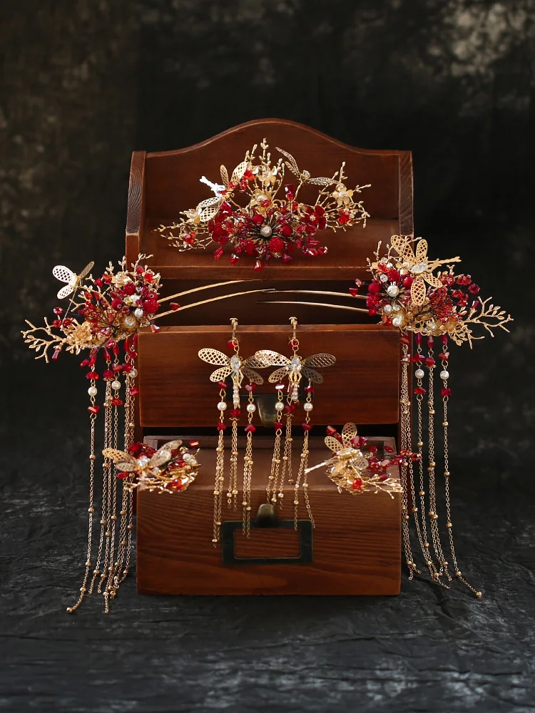 Традиционная китайская заколка для волос NiuShuya свадебные аксессуары головной