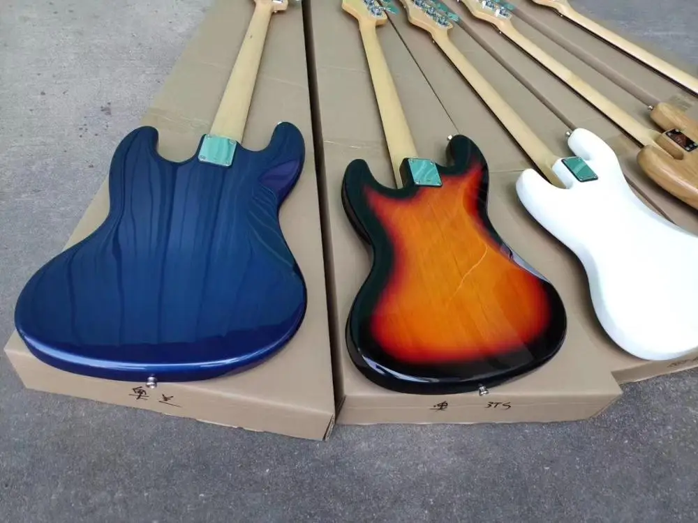 Weifang Rebon 4 струнная JB электрическая бас гитара в 3TS sunburst цвете|Гитары| |