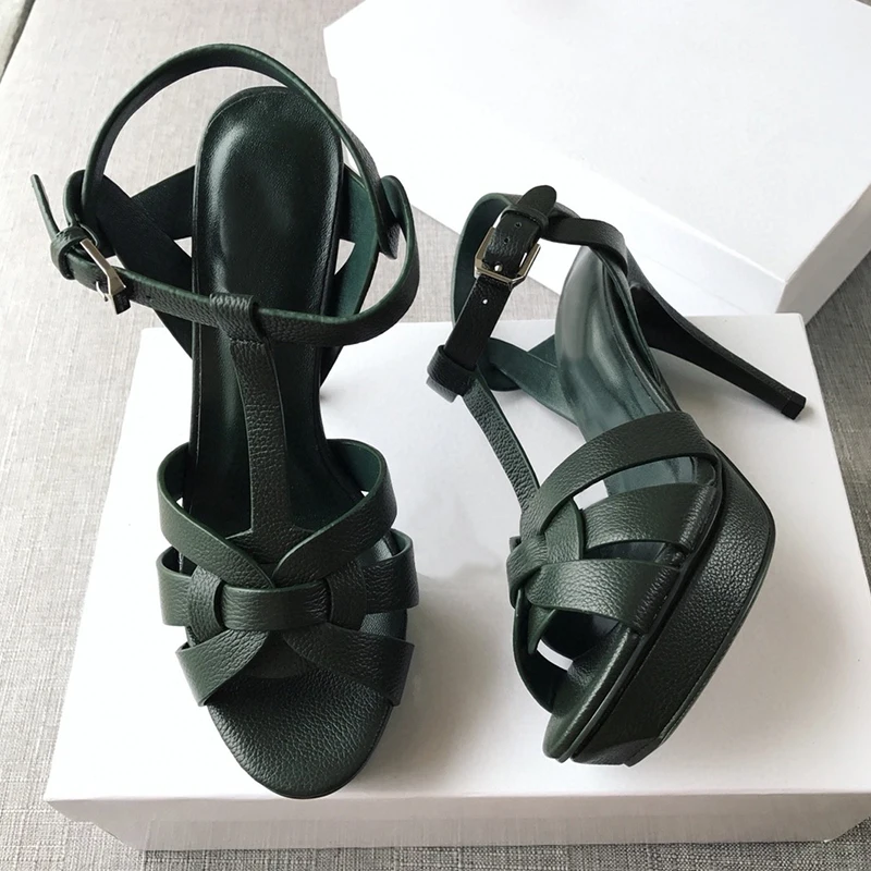 

Prowow Women's sandals leather high heel 12cm sandals waterproof platform brand shoes women's party sexy wedding women's shoes