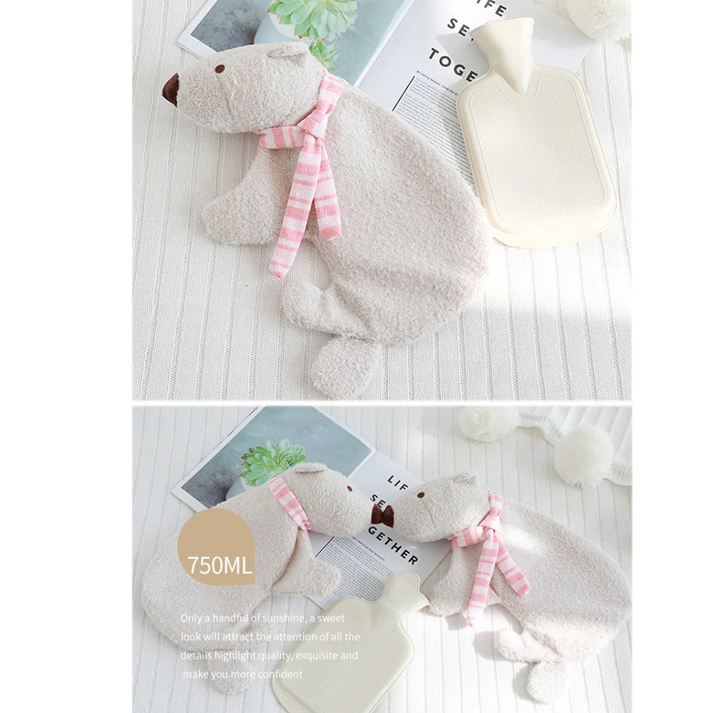 Мультяшная сумка для горячей воды зимний подогреватель рук белый медведь дизайн