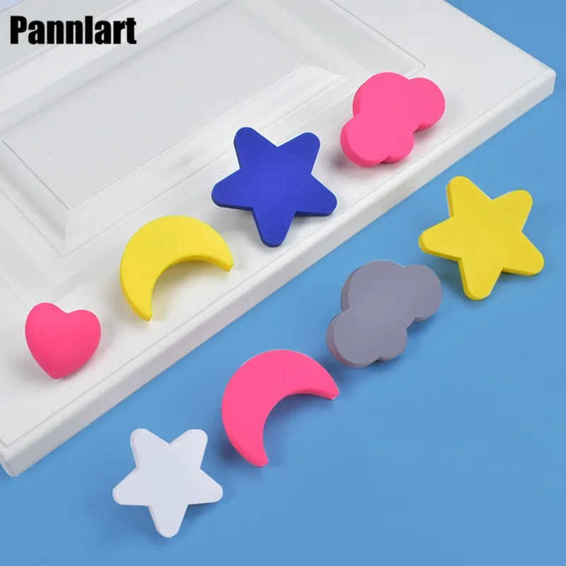 

Pannlart 1 Pc Children Room Door Knobs Cute Cartoon Drawer Handles Wardrobe Door Pull Star White Cloud Kid Room Furniture Handle