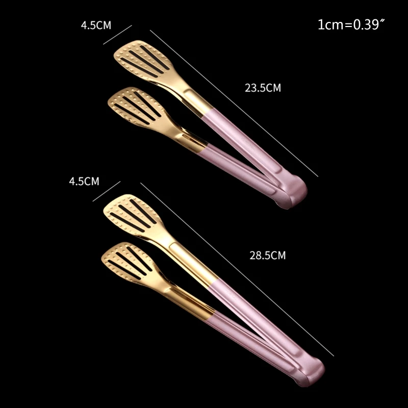 

Stainless Steel Steak Clip BBQ Barbecue Salad Serving Tongs Gripper Bread Clamp