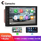 Camecho 8 + 128G Android 10,0 Автомобильный мультимедийный плеер Радио стерео 7-дюймовый QLED экран Carplay и Android авто GPS навигация DSPRDSEQ