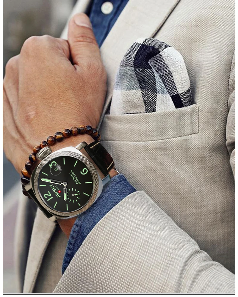 Мужские механические наручные часы 300 м с сапфировым кристаллом автоматические