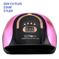 256w 57 led uv lights nail dryer lamp for drying nails 4 timers automatic sensor nail equipment home use salon nails art tools