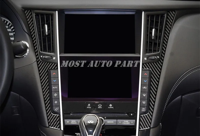 Крышка каркаса внутренней центральной консоли из углеродного волокна для Infiniti Q60