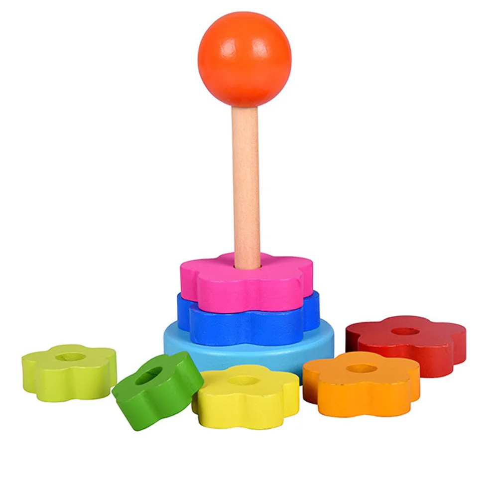 3D блоки радужная башня кольцо штабелирование штабелируемое гнездо Детское