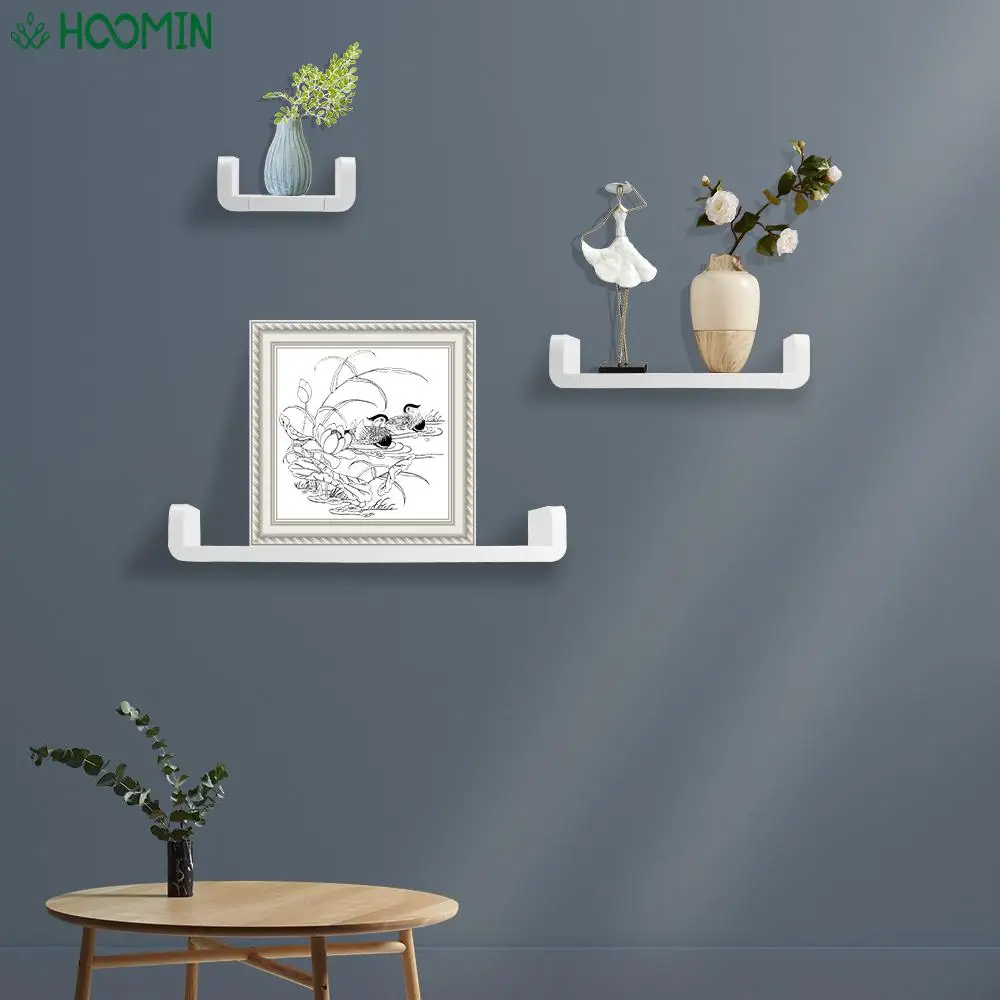 Самоклеящаяся Белая настенная стойка для шампуня ванной душа полка хранения