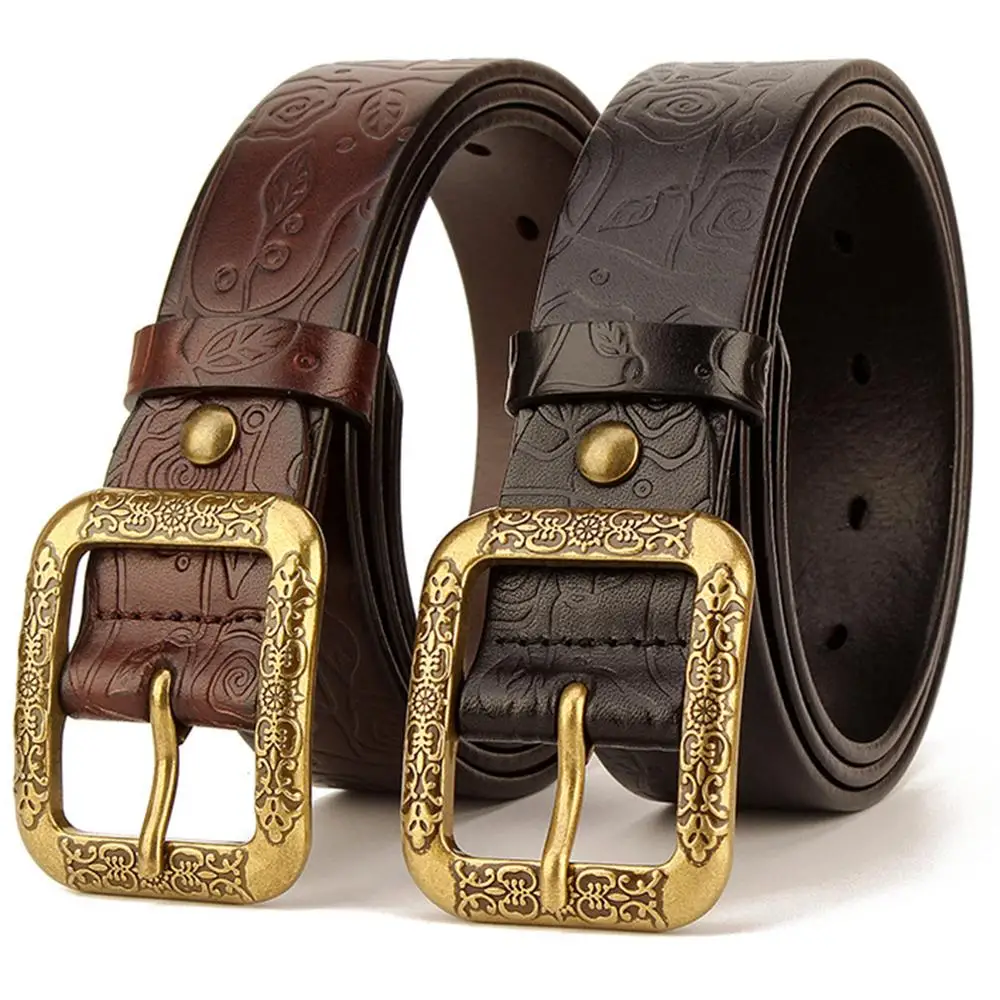 New Design Ladies Top Quality 100% Cow Cowhide Leather Belts Woman Retro Fashion Belt for Women Accessories Jeans FCO230
