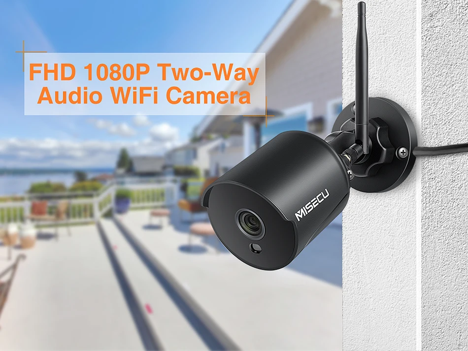 MISECU 1080P Wifi IP камера двухсторонняя аудио Беспроводная пуля наружная домашняя камера безопасности Onvif 2MP SD карта ночного видения приложение iCsee