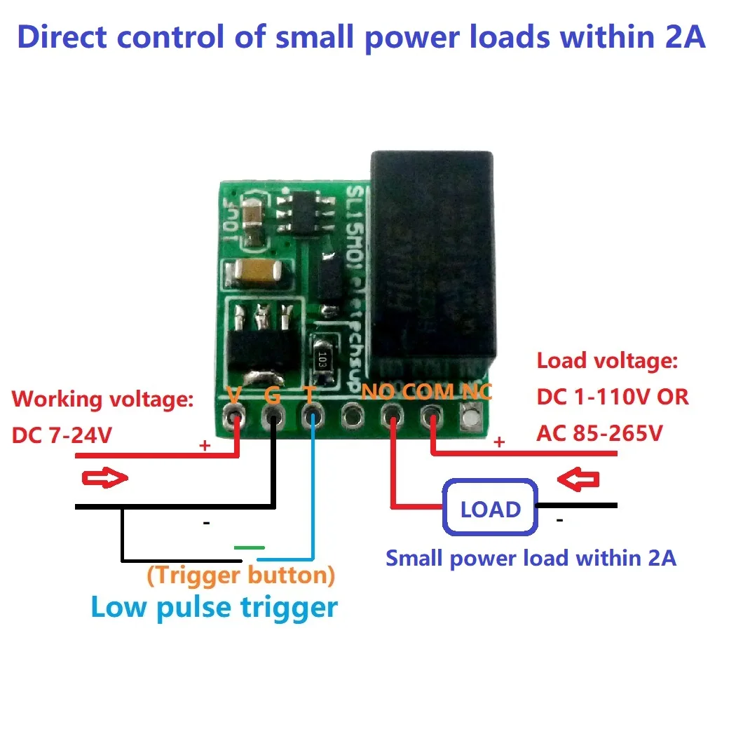 DC 12V 2A мини 1ch бистабильный и самоконтрящаяся релейный модуль флип-флоп задвижка