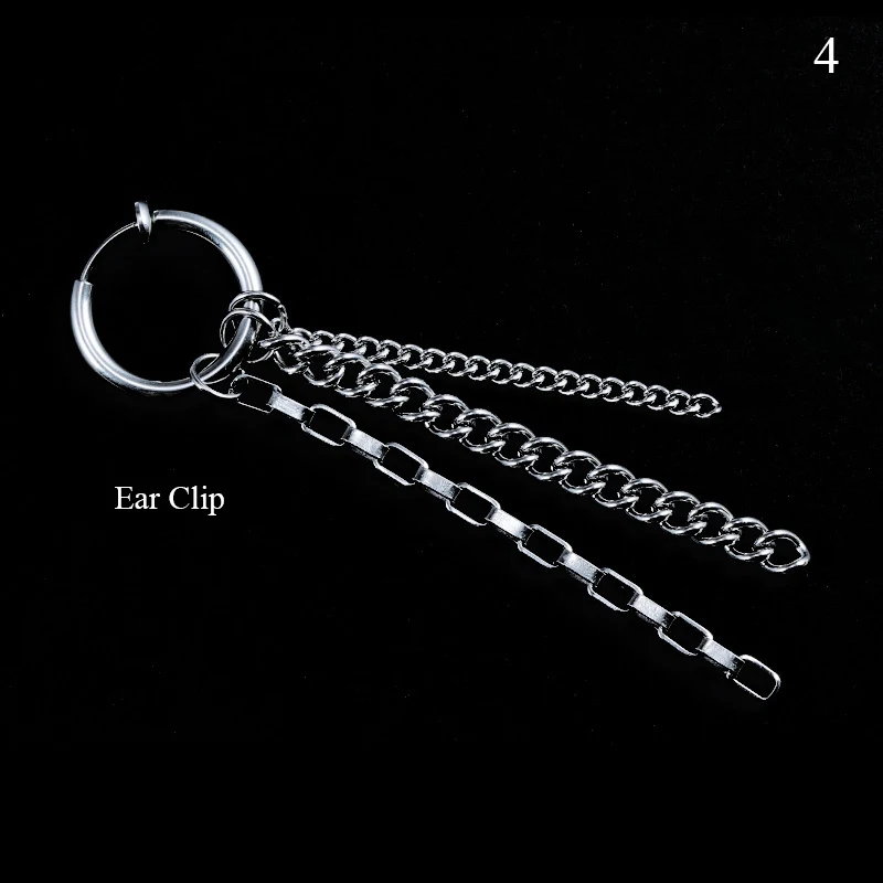 

Punk Earring Mens Single Spike Stainless Steel Cross Stud Earring Guys Jewelry Rock Hip Hop Grunge Punk Dagger Ear Clip Unisex