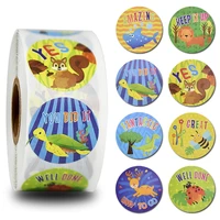 500pcs reward stickers encouragement sticker roll for kids motivational cartoon cute animals stickers for kids classic toys tags