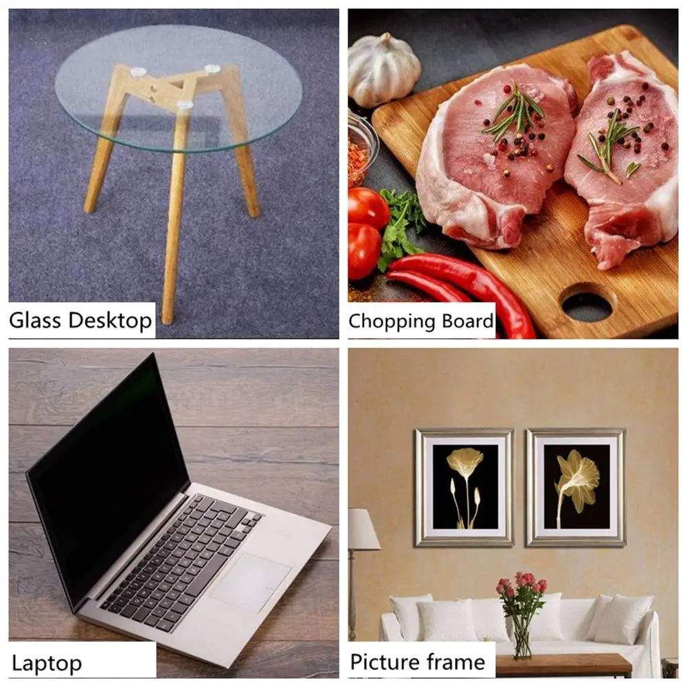 Бамперы стеклянные настольные 15 х2 мм клейкие бамперы для шкафа шумоподавляющие