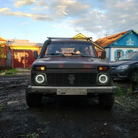 7-дюймовый светодиодный проектор для Suzuki Samurai УАЗ Хантер фара с ореолом DRL и