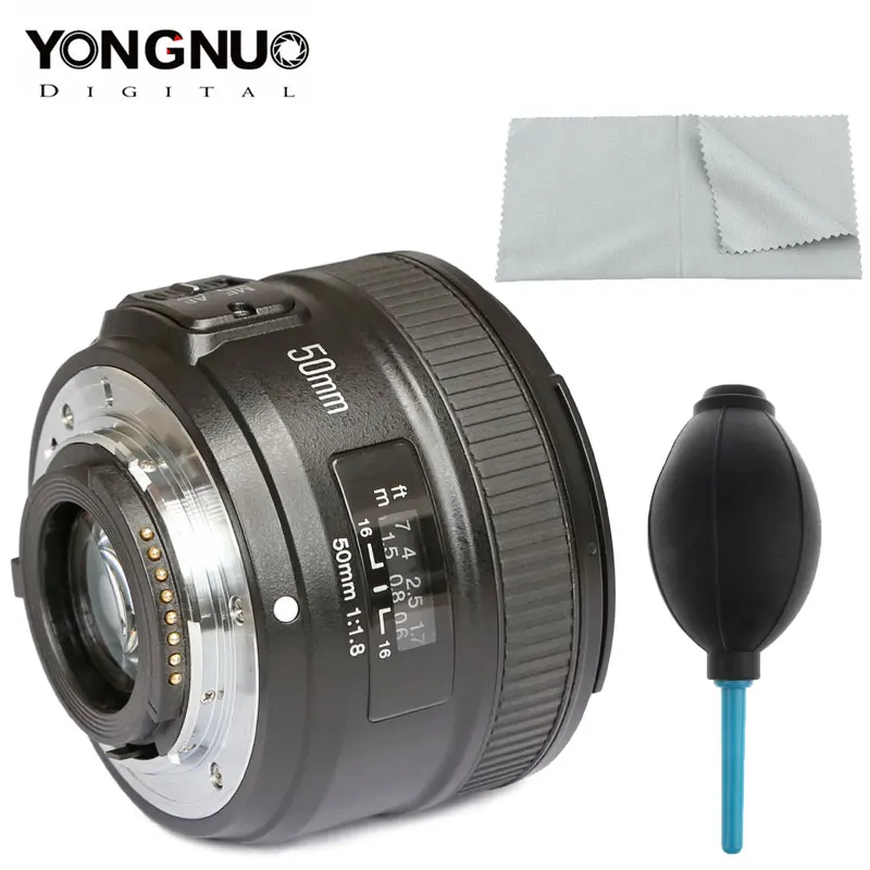 Объектив YONGNUO YN50mm F1.8 для Nikon D800 D300 D700 D3200 D3300 D5100 D5200 DSLR объектив камеры Canon EOS 60D 70D 5D2 5D3