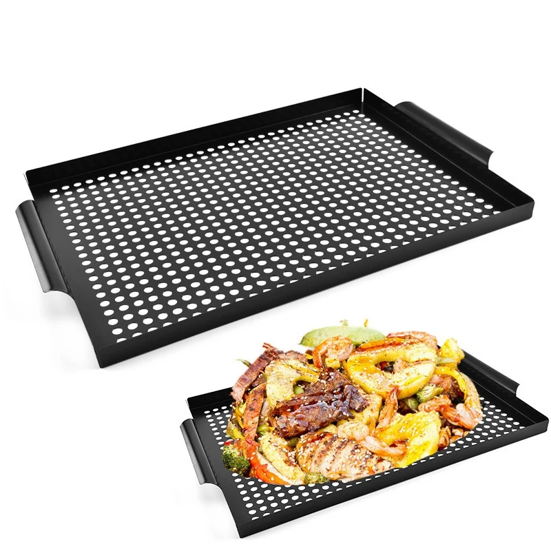 Антипригарная сковорода для гриля прямоугольная овощная курица говядина поднос