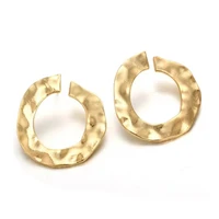 new euro american style simple retro semi cool style c shaped bow shaped notch earrings