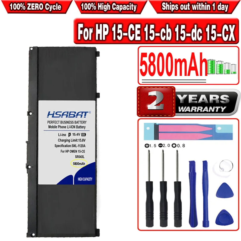 

HSABAT 5800mAh SR04XL батарея для HP 15-CE 15-cb 15-dc 15-CX TPN-Q211 TPN-Q193 TPN-Q194 TPN-C133 TPN-C134 917724-855