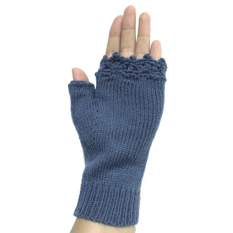 

Осенне-зимние женские теплые уникальные удобные зимние вязаные перчатки с вышивкой 2 цвета на выбор