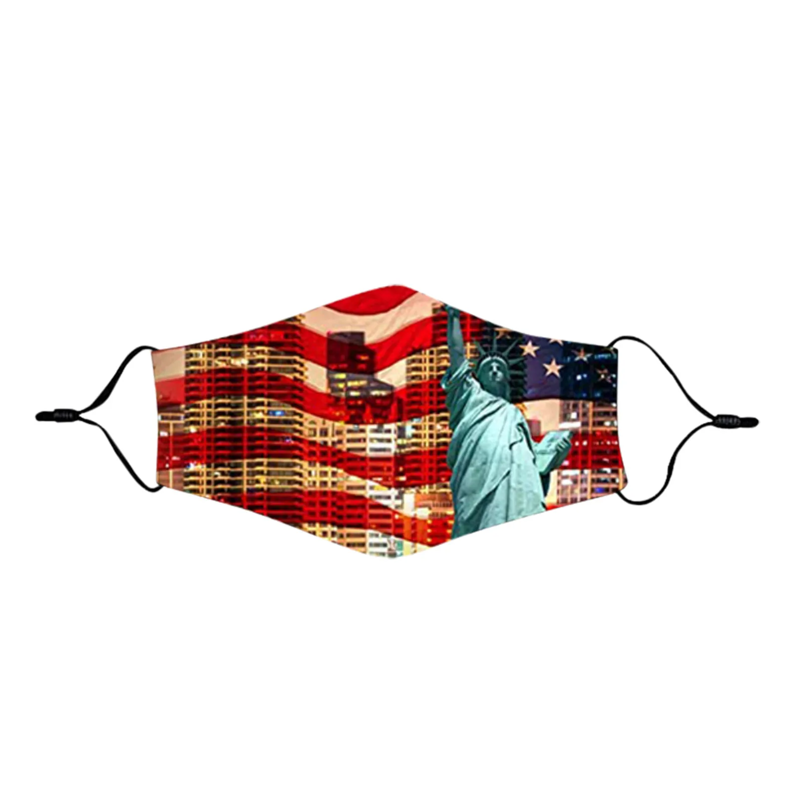 Многоразовые маски для лица женские Тканевые моющиеся с принтом флага защитные