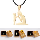 Ожерелье-цепочка из нержавеющей стали для мамы и дочери Золотистое Ожерелье Подвеска для отца ожерелье для беременных подвеска на День Благодарения и День Матери ювелирные изделия