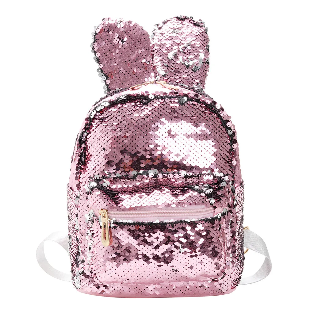 Модная женская сумка мессенджер для улицы с кошачьими ушками и блестками